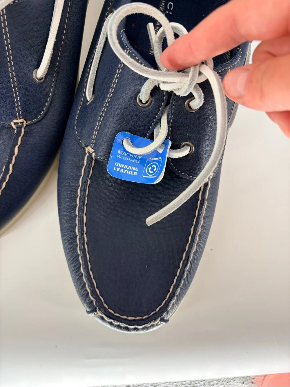 Rockport Men’s Leather Boat Shoes Dock Siders Navy Blue Sz 12M